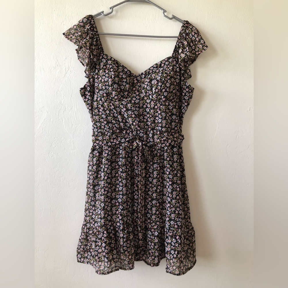 LILY ROSE Women’s Skater Dress Semi Sheer Lined Size XXL Juniors Moulded Bra New